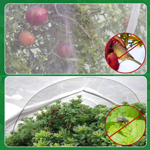Ultra Fine Garden Netting 10x50ft Insect Barrier For Raised Beds And Crops, Mosquito And Bird Protection, 0.8mm x 1mm Mesh