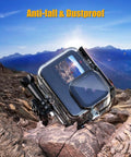 Waterproof Housing For GoPro Hero 13 12 11 10 9 Black Ultra Rugged IP68 Case on rocky terrain, high light transmittance
