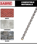 Image showing 8-Piece SDS Plus Drill Bit Set Carbide Tipped For Rotary Hammer Masonry Concrete Brick Stone Block Stucco