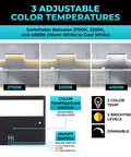 3 adjustable color temperatures for 32 Inch Black LED Under Cabinet Light Dimmable With 3 Color Temperatures 2700K 3000K 4000K