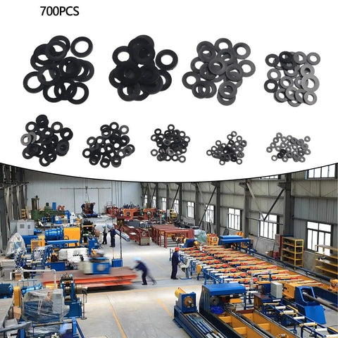 Go To Nylon Flat Washer Kit 700 Pcs M2 And Up Metric Assorted Sizes For Home Auto And Marine Electrical Projects With Precise Inner And Outer Diameters And Versatile Heavy Duty Installations. 700-piece nylon flat washers