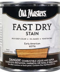 Slick Fast Drying Interior Oil Wood Stain In Classic Early American Shade in a half pint can by Old Masters.