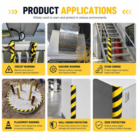 Image of Ultra Thick Jumbo Wave Wall Guard With 60 Percent Rubber Heavy Duty Shock Absorbing Foam Bumper Padding for circuit and machine warnings.