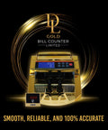 Gold-plated Lightning Fast Money Counter With Counterfeit Detector, UV MG IR MT, Large LCD and external LED display