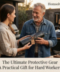 Two people exchanging a rolled Unisex Heavy Duty Vinyl Waterproof Apron, Oil And Liquid Resistant, Workwear in a workshop.