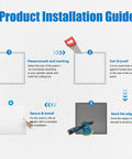 Product installation guide for Rugged 18x24 Metal Access Panel For Drywall And Ceiling with measurement and marking steps.