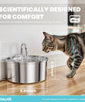 Stainless Steel Cat Water Fountain With 108 Oz Capacity For Cats And Small Dogs, Ultra Quiet Metal Pet Water Fountain