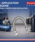 Heavy Duty 3/4 Inch Jumper Hose For Air Compressor 20 Inches Long With Swivel NPT To BSPP Adapter 870 PSI with air compressor.