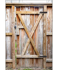 Wooden fence with Gate Hinges With Screws Black Adjustable Hardware Hinges Kit For Barn Doors Fences And Yard Gates Durable Two Pack Easy To Install Modern Black Finish For Heavy Load Gates And Wooden Fences Weather Resistant Outdoor Use installed
