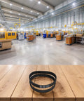 Premium Drop In Replacement Drive Belt For Pho 15 82 16 82 20 82 Planers on woody surface with factory background