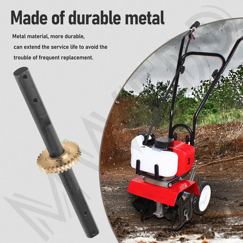 Replacement Tiller Shaft Tine Assembly For Mini Cultivators, Rugged Build, Heavy Duty Metal Gear