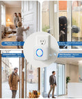 Wireless Door Sensor Alarm Chime For Home And Biz, Instant Door Open Alerts, Ideal For Toddler Safety And Dementia Care, Easy Setup For House Store Office Security, Peace Of Mind on white door and window frames