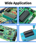 30 Pack 20 Pin DIP IC Socket Kit, 2.54mm Pitch Solder Friendly DIP Socket Adaptor For PCB Boards And Breadboard Projects shown