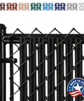 Ridged Slat Privacy Slat For 3 To 8 Foot Chain Link Fence Black Single Wall Bottom Locking Slat Durable United States Made