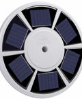 Solar Flag Pole Light Outdoor Auto Dusk To Dawn Flag Lighting For American Flags, round solar panel view