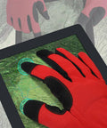 Three Pack High Dexterity Work Gloves For Men With Touchscreen Compatibility, red gloves on tablet, large size
