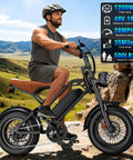 Beast Mode 1200W Peak Ebike For Adults With Fat Tire 28 MPH Top Speed Removable 48V 18Ah Battery 500 Lbs Capacity in nature