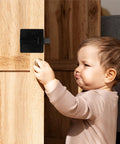 Child testing 12 Pack Kidproof Cabinet Locks For Drawers And Doors No Drilling Easy To Use Abs Material Safety Latches with strong adhesive