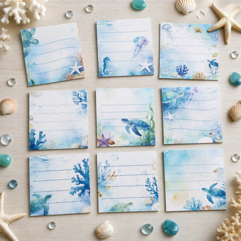 Sea Turtle Sticky Notes Set With 9 Styles And 450 Sheets For Desk And Office Use Totally Cute Ocean Animal Notepads