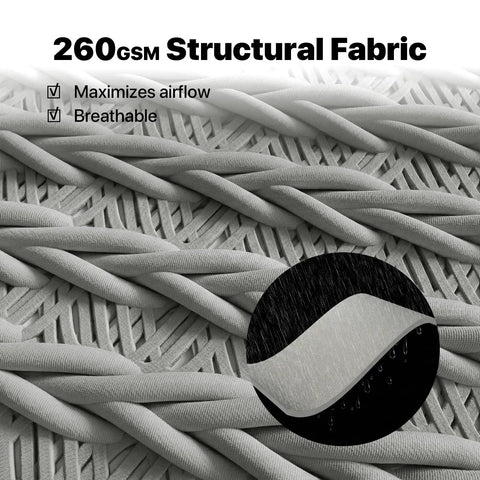 Close-up of 260GSM structural fabric for 12 By 16 Foot Grey Rectangle Sun Shade Sail With Super Ring System UPF50Plus Heavy Duty 260Gsm Canopy For Patio Backyard And Commercial Use 98 Percent UV Blockage Durable Weather Resistant And Easy Install 5 Year Warranty
