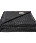 Heavy Duty 12 Pack Large Moving Blankets 80 X 72 Inches Black Polyester Furniture Pads For Movers And Shippers folded blanket with chevron stitching