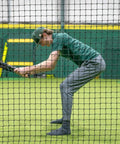 Heavy Duty Batting Cage Netting in indoor facility, fully enclosed baseball and softball cage net, weatherproof HDPP twine