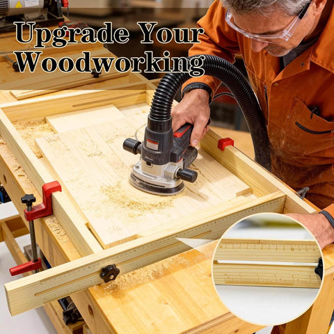 Juice Groove Router Jig For Cutting Boards Adjustable Wooden Router Guide For Precise Juice Grooves And Square Grooves