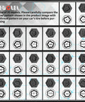22 Piece Wheel Lock Nut Key Kit For BMW Vehicles With All In One Socket Tool Set shown with pattern matching keys