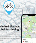 Smart Bike Tracker Bell With Find My Compatibility No AirTag Needed Global GPS Locator 120dB Alarm Ring Waterproof Anti Theft