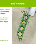 Mini Magnetic Bubble Level With Conduit Bending Offset Aid Four Large Vials attached to pipe for accurate offsets