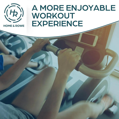 Person using a recumbent exercise bike with Universal Recumbent Bike Seat Cushion 1.25 Inch Thick Anti Slip Pad