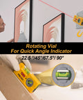 2-In-1 Line Laser Level With Light And Rotatable Magnetic Pocket Level Handy Mini Torpedo for 30-Foot Laser Lines in use.