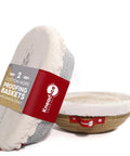 Cotton Rope Banneton Bread Proofing Basket Set With Liners And Covers, Oval And Round Baskets For Artisan And Sourdough Baking