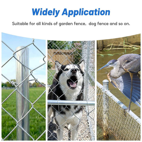 Heavy Duty Aluminum Chain Link Fence Ties 11 Gauge 8.27 Inch 30 Packs Rust Resistant Repair Clips for Chain Link Fences
