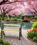 1/24 Scale Miniature Park Bench For Dollhouses, Totally Realistic Outdoor Garden Decor Kit with Detailed Backrest and Armrests