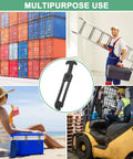 Collage showing various uses of One Pack T Handle Rubber Flexible Draw Latch with Screws, 7.9 Inch Flexible Hasp in black