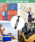 Collage showing 4 Pack Rubber T Handle Flexible Draw Latch Kit With Screws 7.87 Inch Hasp in various multipurpose uses, including securing containers and equipment.