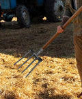 All Purpose Garden Fork Four Tine Workhorse For Soil Breaking And Manure Handling Heavy Duty Durable Head For Easy Digging