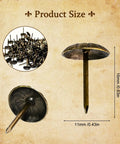 Top Shelf Brass Upholstery Tacks For Furniture Restoration, 200 Piece Box Of Classic Vintage Decorative Nail Pins, size 11mm