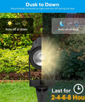 Landscape Spotlights With Sensor And 5 Lighting Modes For Brightness Control Dimmable Timer Auto On Off Low Voltage Outdoor