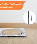 Heavy Duty 6 Inch Square Lazy Susan Bearing For Smooth Rotation Zinc Plated Rust Resistant Turntable Hardware Low Profile Design For Kitchen Cabinets Shelves And DIY Projects 500 Lb Capacity in low-profile view on wooden surface
