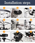 Installation steps for Totally Chic Crystal Chandelier Two Light Modern Semi Flush Mount Ceiling Fixture