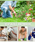 Person using 10.2 Inch Wider Soft Pad Garden Kneeler And Seat Heavy Duty Folding Stool For Gardening Portable With Extra Hand Pruner