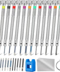 Micro Precision Screwdriver Set For Eyewear Watches And Jewelry With 13 Replacement Bits And Blades Pro Grade Flat Heads 0.6mm To 2.0mm