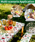 No Fuss All In One Picnic Table Cover Set With Bench Covers And Carry Bag For Outdoor Camping Waterproof 72x30 Inch Table Cover