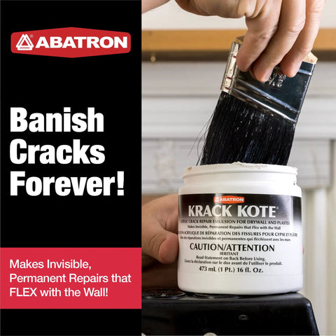 Person applying Krack Kote Drywall Repair Kit With Acrylic Emulsion And Polyester Mesh Patch For Cracks In Walls And Ceilings