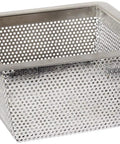 Stainless Steel Floor Sink Drain Basket Strainer 10x10 Inches 5 Inch Depth Heavy Duty Bar Grade Perforated Bottom