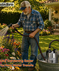 Man using Beast Mode Submersible Sump Pump With One Half HP Motor Delivers Up To 2300 GPH For Quick Pool Drains And Flood Cleanup