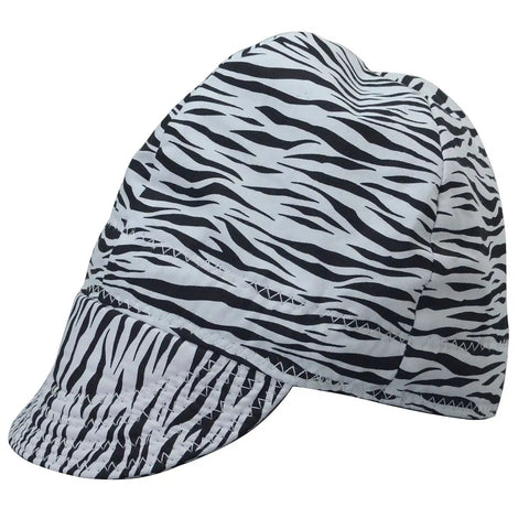 Welding Cap With Pure Cotton Mesh Liner For Welders, Breathable Cotton Cap In Zebra Color, XL Fit, Hair Protection And Spark Guard