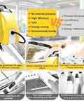Jintvo Industrial Steam Cleaner With 110 Degrees High Temp And 3.5L Tank, Professional Steam Washing Machine shown in use with steam cleaning features.